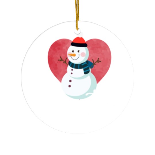 I Love Winter, Snow, Cold And Snowman Ceramic Ornaments