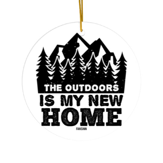 Nature forest fir tree hiking Ceramic Ornaments