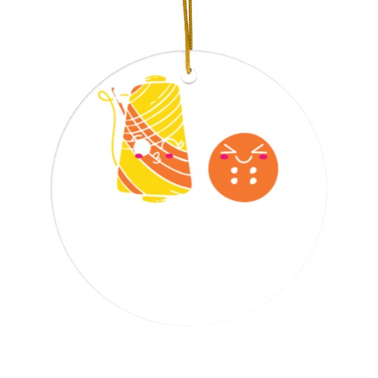 Button Thread Sibling Goals Big Brother Sister Pun Ceramic Ornaments