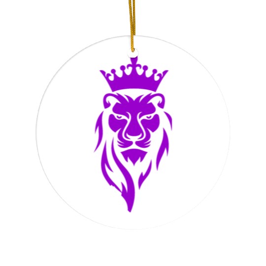 LION LILAC Ceramic Ornaments