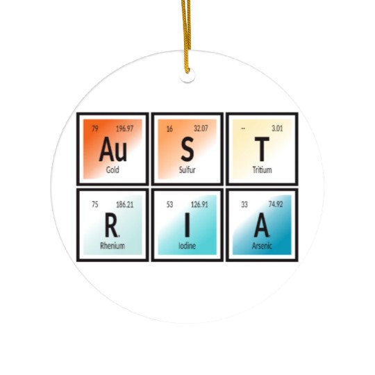 Austria | Periodic Table of Elements Ceramic Ornaments