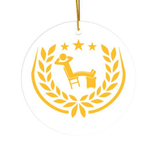 Icon man relaxed laurel Ceramic Ornaments