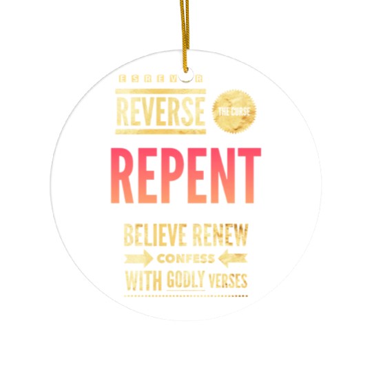 gold red reverse Ceramic Ornaments