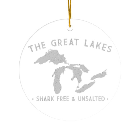 Great Lakes Shark Free And Unsalted Sweat Ceramic Ornaments