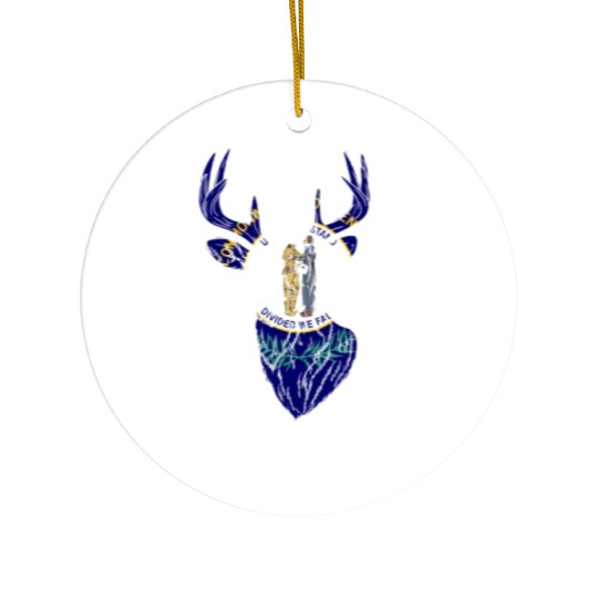 Kentucky Deer Hunting Buck Stag Hunter Ceramic Ornaments