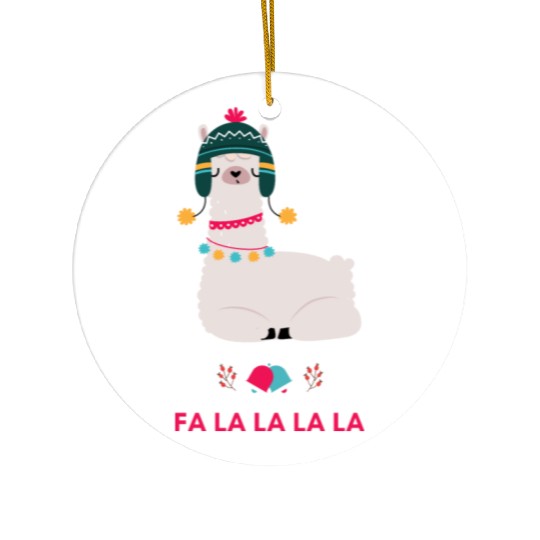 Fa La La La LLama ! Ceramic Ornaments
