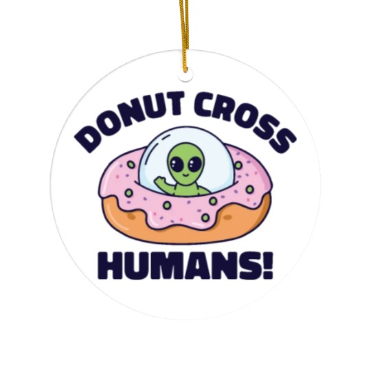 Space Area 51 Donut UFO Cute Alien Head Ceramic Ornaments