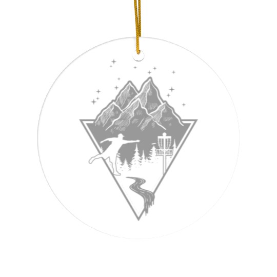 Disc Golf - Disc Golfing Player Ultimate Frisbee Ceramic Ornaments