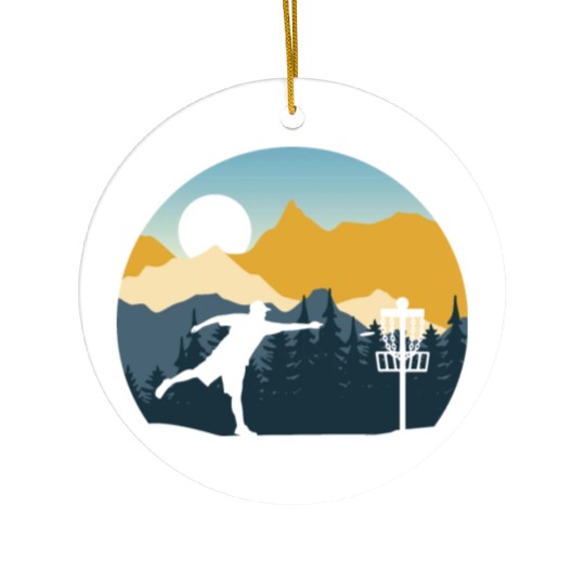 Disc Golf - Disc Golfing Player Ultimate Frisbee Ceramic Ornaments