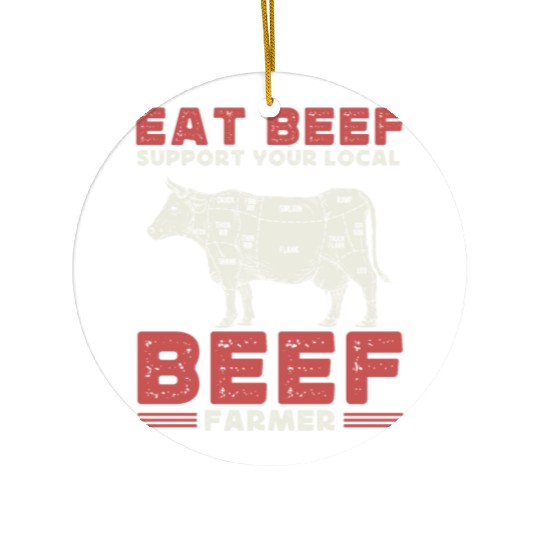 Cattle Farming Agriculture Beef Lover Ceramic Ornaments