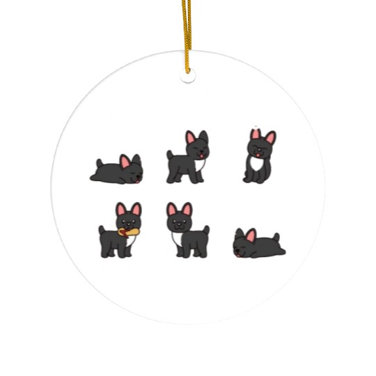 French Bulldog Daily To Do List Ceramic Ornaments