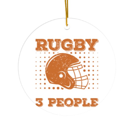 I Like Rugby & Maybe Like 3 People Rugby Player Ceramic Ornaments
