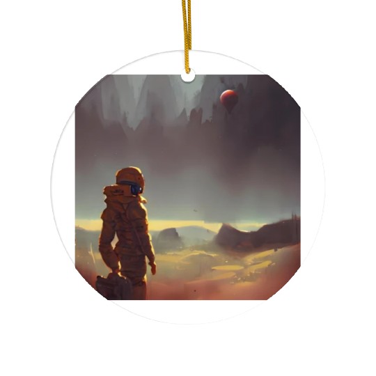 Mars exploring Ceramic Ornaments