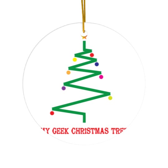 Geek Xmass Tree Ceramic Ornaments