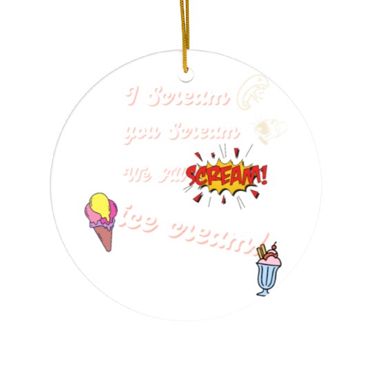 we all scream iceceam Ceramic Ornaments