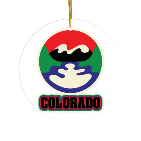 US States COLORADO Ceramic Ornaments