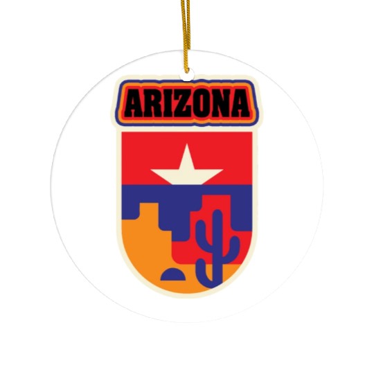 US States Arizonna Ceramic Ornaments