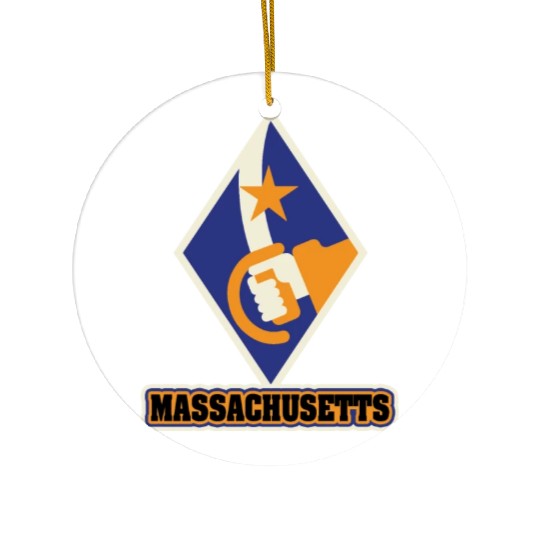 US States MASSACHUSETTS Ceramic Ornaments