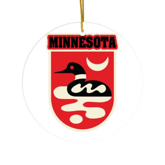US States MINNESOTA Ceramic Ornaments