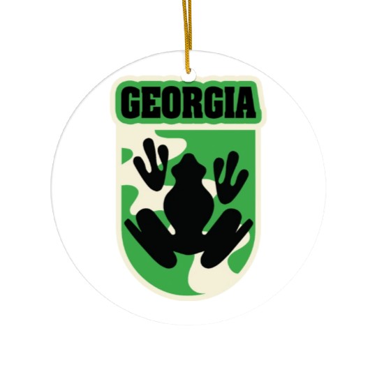 US States GEORGIA Ceramic Ornaments