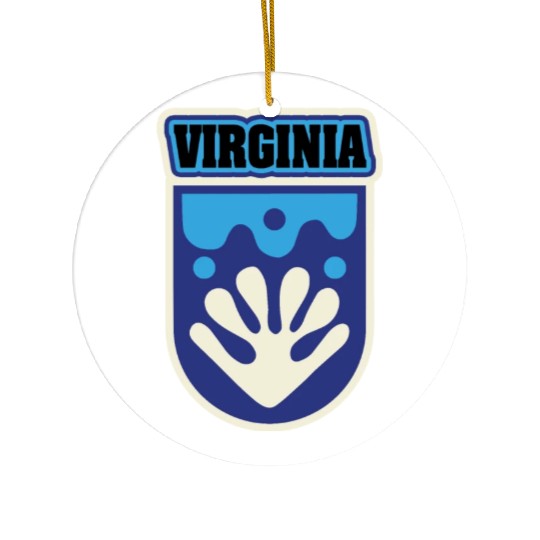 US States VIRGINIA Ceramic Ornaments