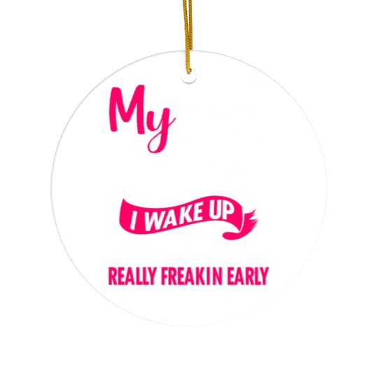 My German Shepherd Reason I Wake Up Ceramic Ornaments