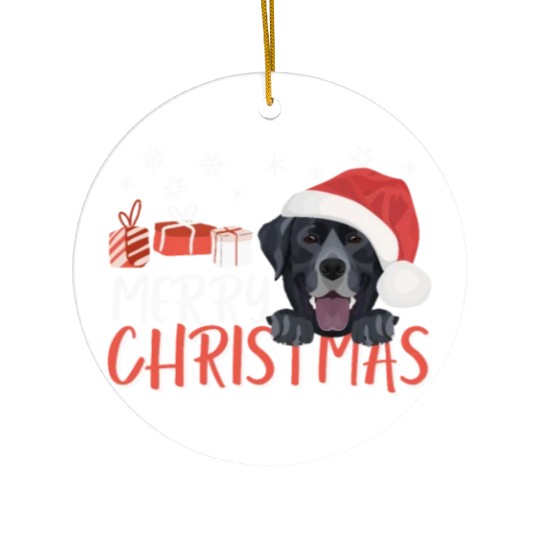 Labrador Merry Christmas Ceramic Ornaments