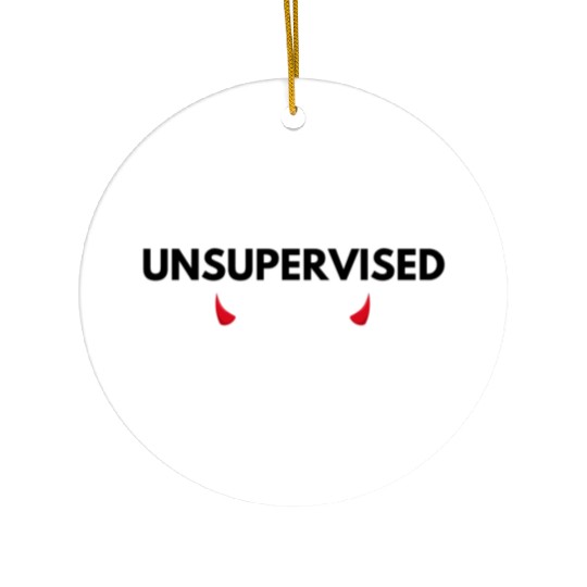 UNSUPERVISED BOSS FUNNY CUTE DESIGN Ceramic Ornaments