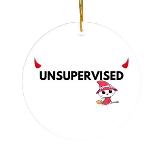 UNSUPERVISED MUM FUNNY CUTE DESIGN Ceramic Ornaments
