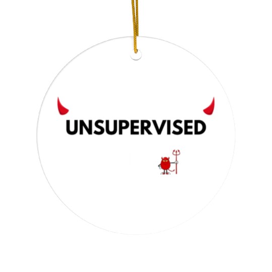 UNSUPERVISED GIRL FUNNY CUTE DESIGN Ceramic Ornaments