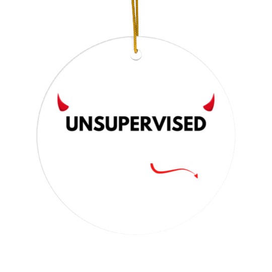 UNSUPERVISED GIRL FUNNY CUTE DESIGN Ceramic Ornaments