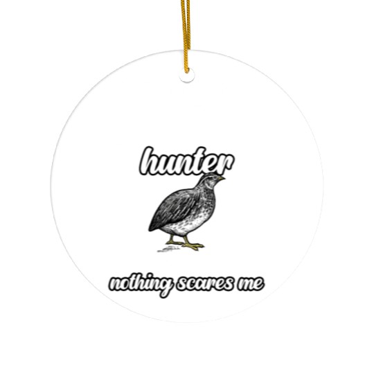 Funny Quail Hunting Hobby Northern Bobwhite Quail Ceramic Ornaments