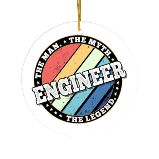 Engineer. The man. The myth. The legend. Ceramic Ornaments