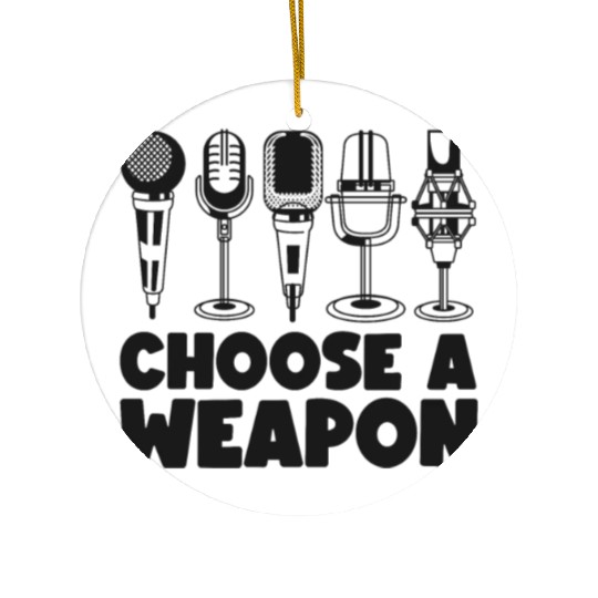 Karaoke Singer Microphone Vocalist Ceramic Ornaments