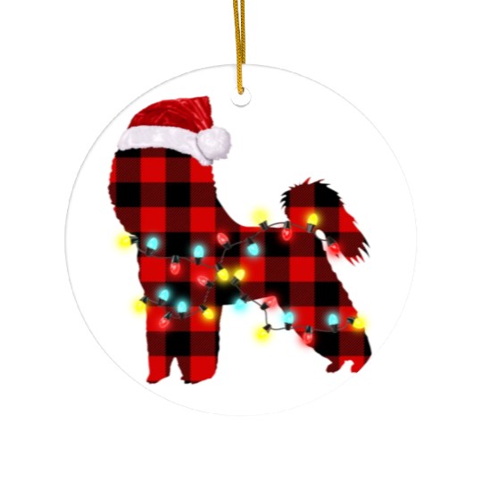Bichon Frise Christmas Dog Lover Pajamas Ceramic Ornaments