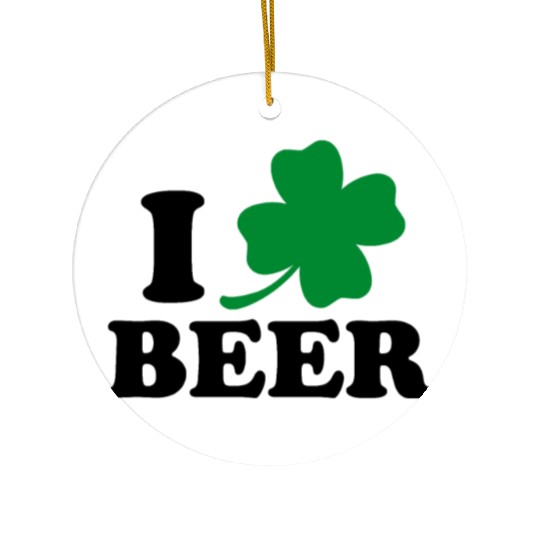 I Love Beer St Patricks Day Ceramic Ornaments
