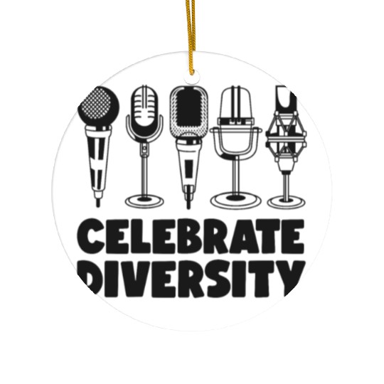 Karaoke Singer Microphone Vocalist Ceramic Ornaments