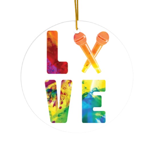 Karaoke Singer Microphone Vocalist Ceramic Ornaments