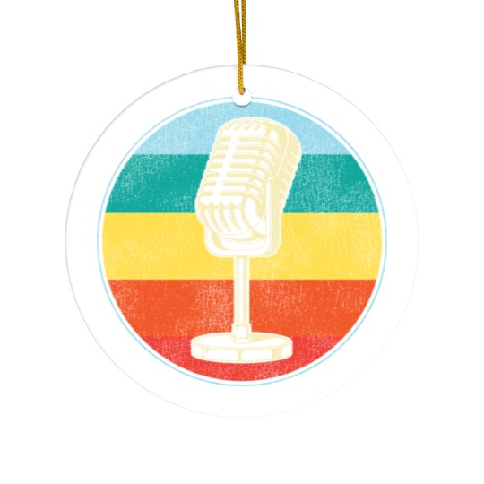 Karaoke Singer Microphone Vocalist Ceramic Ornaments