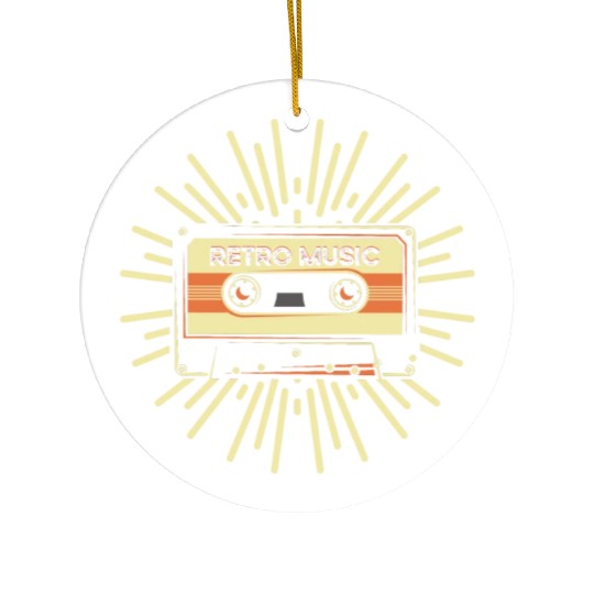 Retro Music Vintage Cassette Tape Lovers Ceramic Ornaments