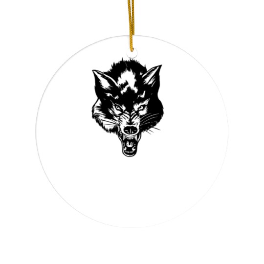 Lone Wolf Sigmamale Alfa Male Ceramic Ornaments