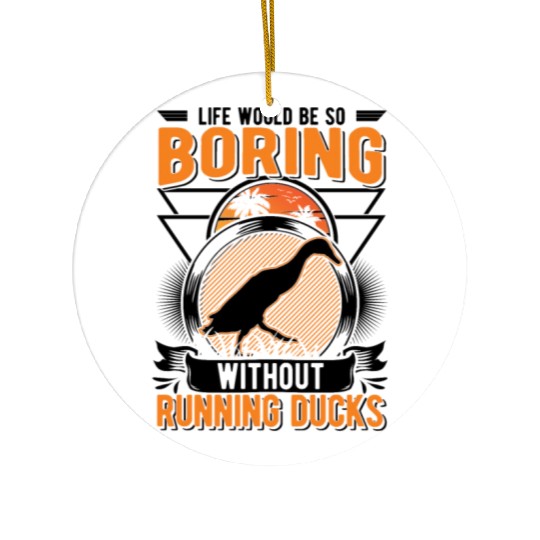 Running Duck Gift Bottle Ceramic Ornaments