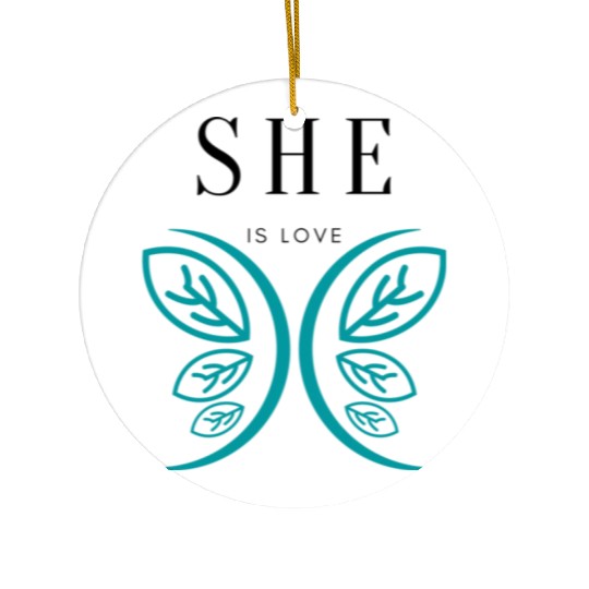 She is Love Butterfly Ceramic Ornaments