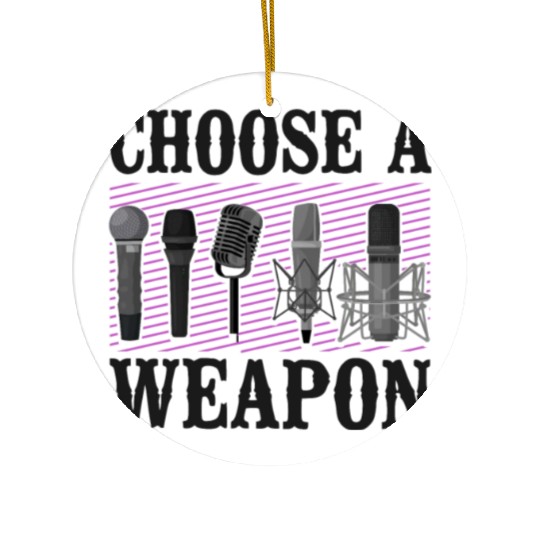 Karaoke Singer Microphone Vocalist Ceramic Ornaments