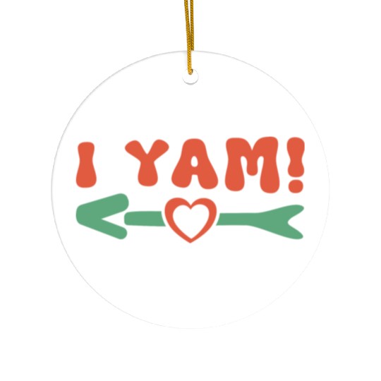 Groovy My Sweet Potato I Yam Couple's Matching Ceramic Ornaments
