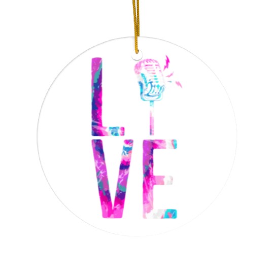 Karaoke Singer Microphone Vocalist Ceramic Ornaments