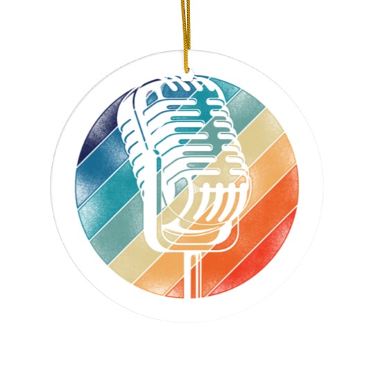 Karaoke Singer Microphone Vocalist Ceramic Ornaments