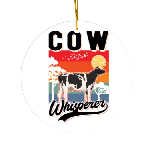 Cow Whisperer Cattle Farmer Ceramic Ornaments