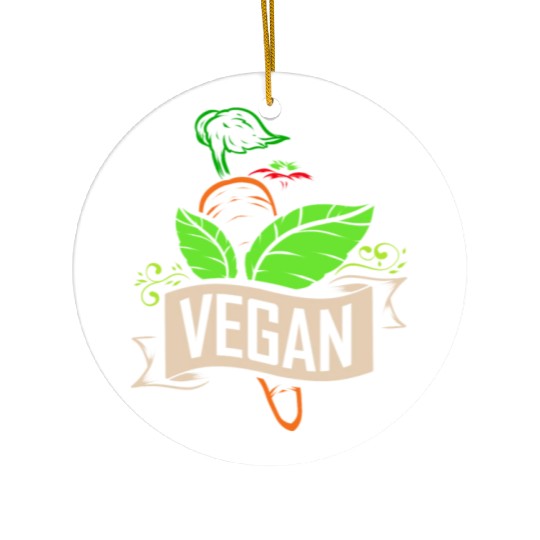 Carrot, Onion And Tomato Logo For Vegetarians And Ceramic Ornaments