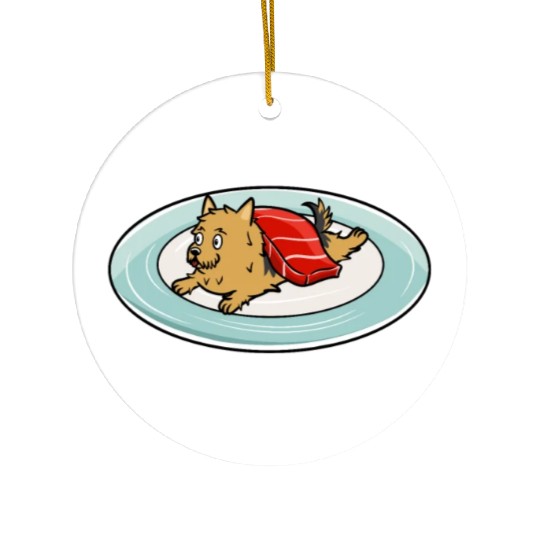 Yorkshire Terrier Nigiri Sushi Ceramic Ornaments